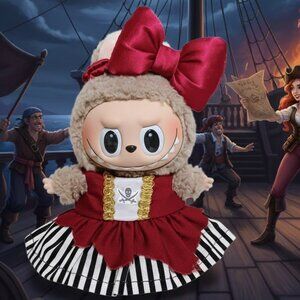 Disney Pirates of the Caribbean Inspired Dress and Bow Labubu Outfit